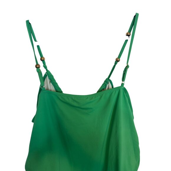 2/$30 NWT PrettyLittleThing Plus Size 24 - 4X Green One-Piece Swimsuit - Picture 10 of 16